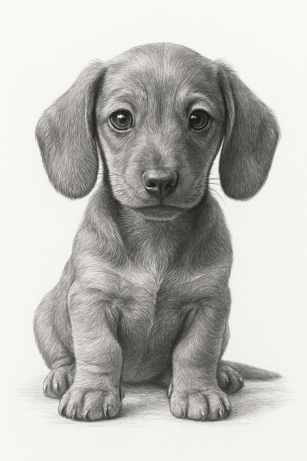 Custom pet portrait in sketch style by The Family Portrait Company